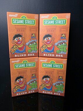 Sesame Street Blind Box Lot of 4 Super7 Vinyl Figure Mystery Boxes Sealed